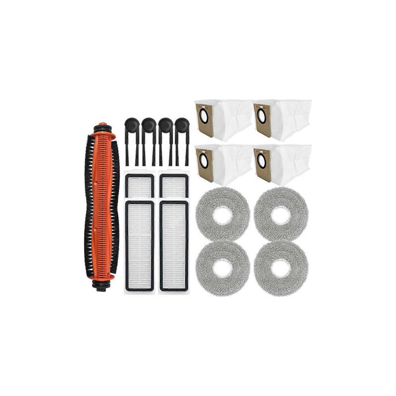 Zubehör- Und Ersatzteilset Für Den Xiaomi Mijia M40s / Ov31cn Saugroboter: Tricut-bürste, Hepa-filter, Reinigungstuch, Staubbeutel