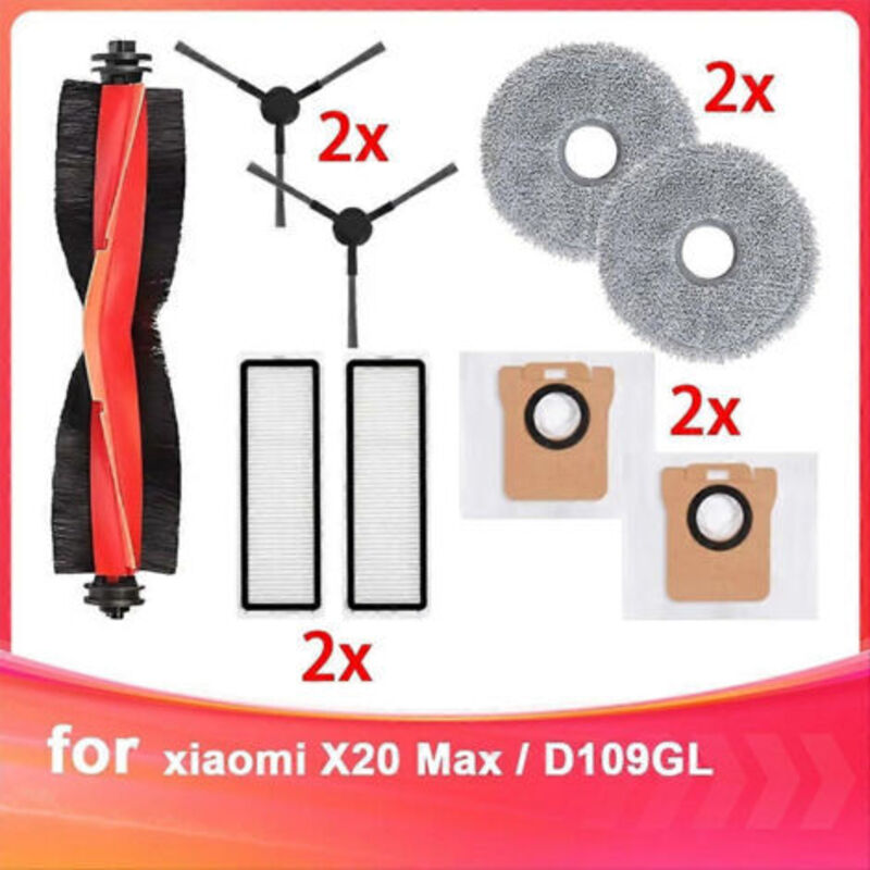Ersatzteile Für Den Xiaomi X20 Max / D109gl Saugroboter: Hauptwalze, Seitenbürste, Hepa-filter, Reinigungstuch