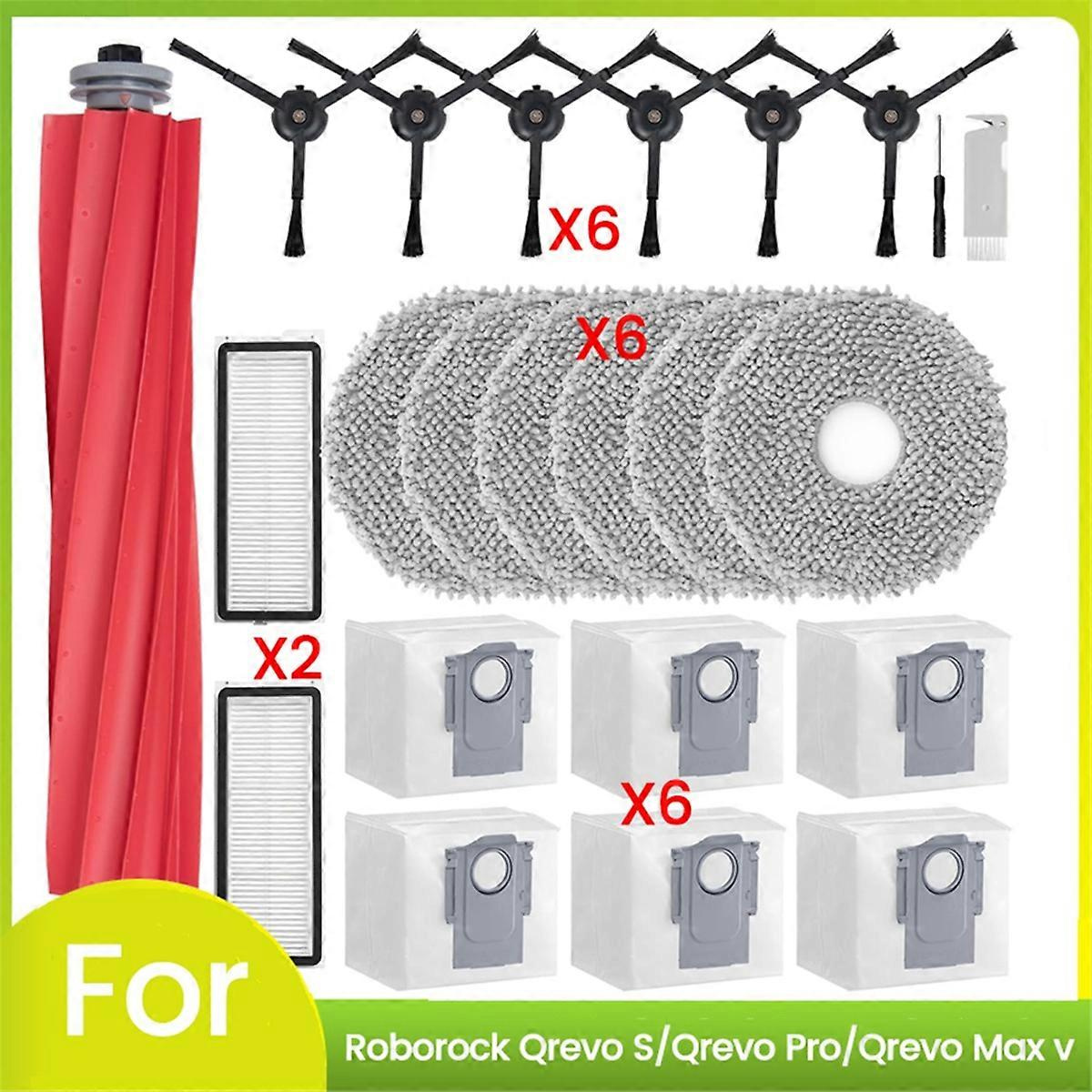 Packung Mit 23 Staubbeuteln Für Roborock Qrevo S/qrevo Pro/qrevo Max V Saugroboter (hauptseite).
