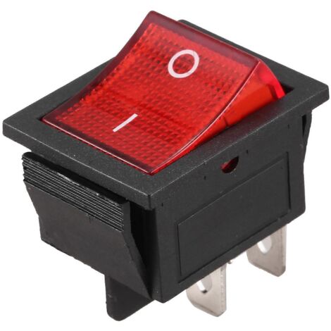 4-poliger Dpst-ein/aus-wippschalter Mit Roter Kontrollleuchte, 16 A/20 A, 250 V Wechselstrom