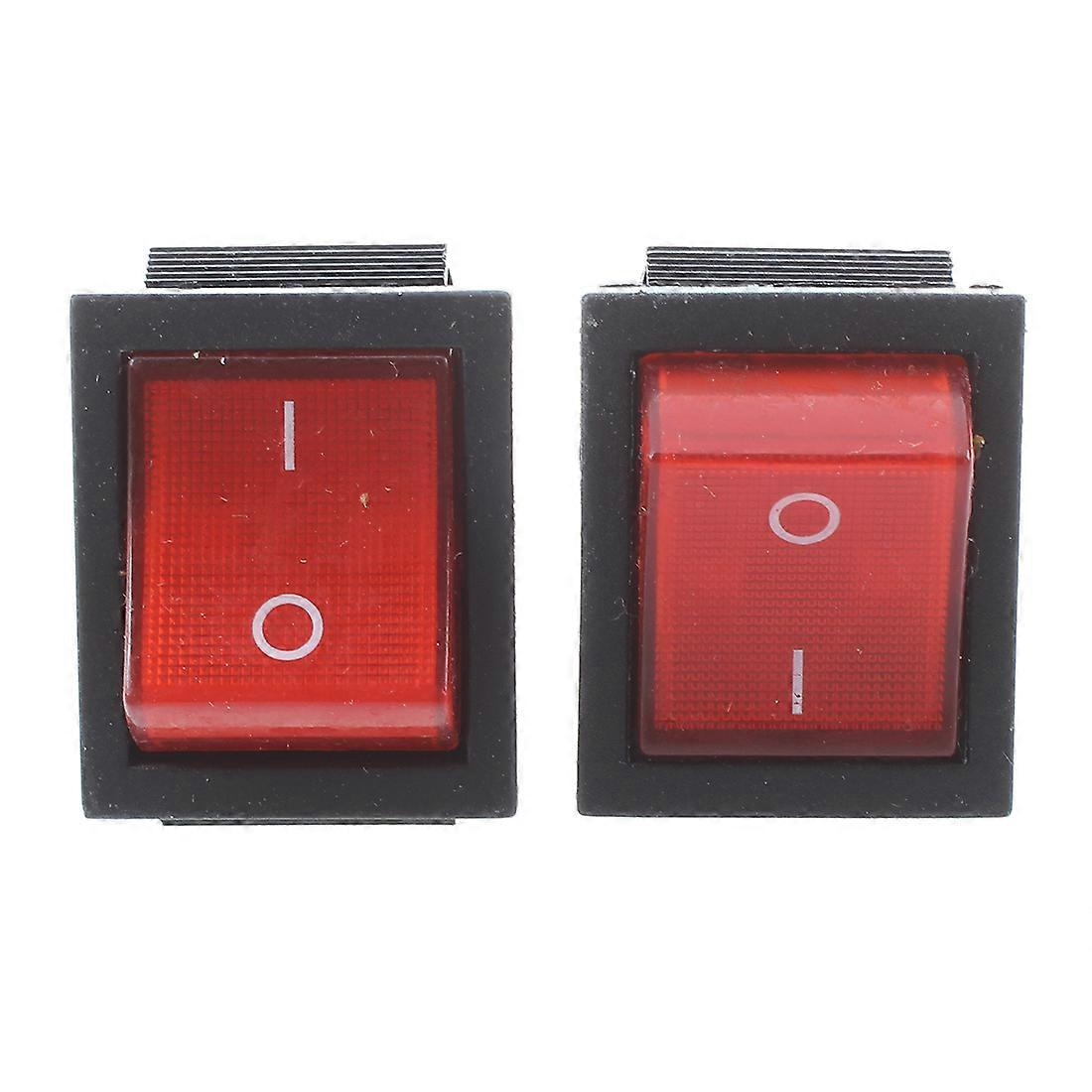 Dpst 4-poliger Ein/aus-wippschalter (2 Stück) 16 A/250 V Ac / 20 A/125 V Ac Mit Roter Kontrollleuchte