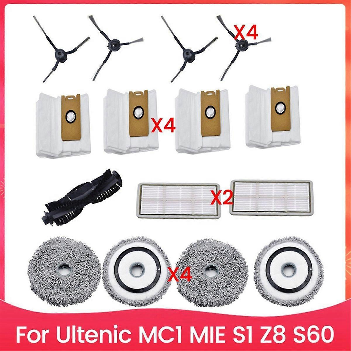15-teiliges Set Inklusive Bürste, Filter, Staubbeutel Und Reinigungstuch Für Den Ultenic Mc1 Mie S1 Z8 S60 Staubsauger