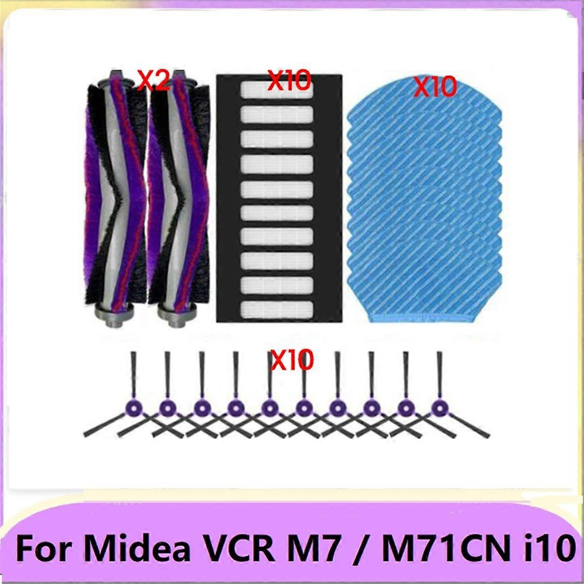 32-teiliges Set Für Den Midea Vcr M7 / M71cn / I10 Saugroboter: Hauptwalze, Seitenbürste, Hepa-filter Und Reinigungstuch.
