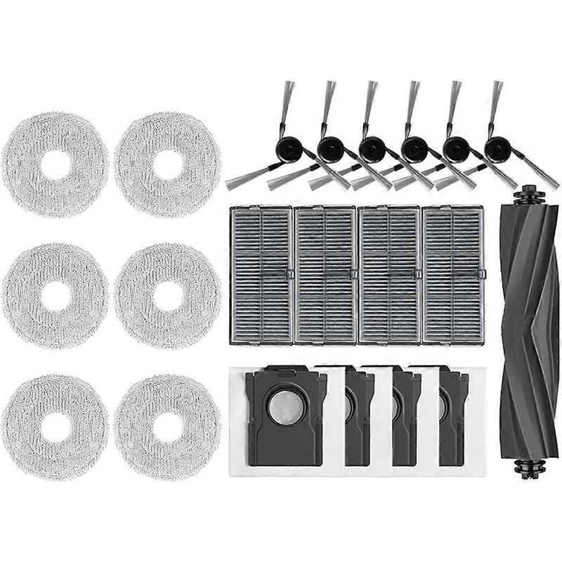 Ersatzteile Für Die Saugroboter Mova P50 Pro Ultra Und Mova P10 Pro Ultra: Hauptseitenbürste, Hepa-filter, Reinigungstuch Und Staubbeutel.