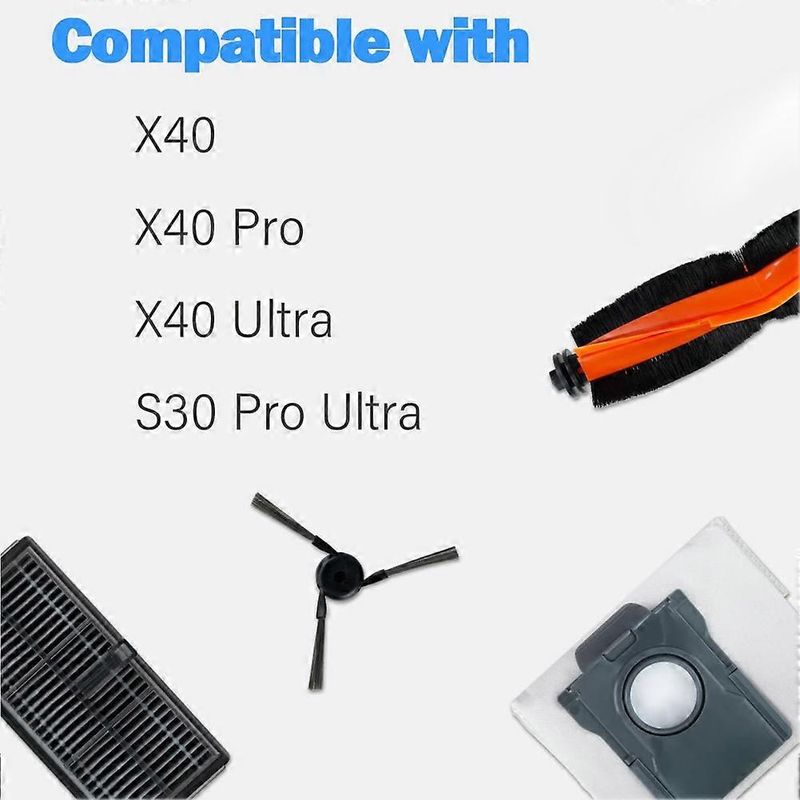 Verbrauchsmaterialien Für Den Dreame X40 Ultra / X40 Pro Saugroboter: Hauptrotationsbürste, Reinigungstuch, Hepa-filter, Staubbeutel Und Zubehör