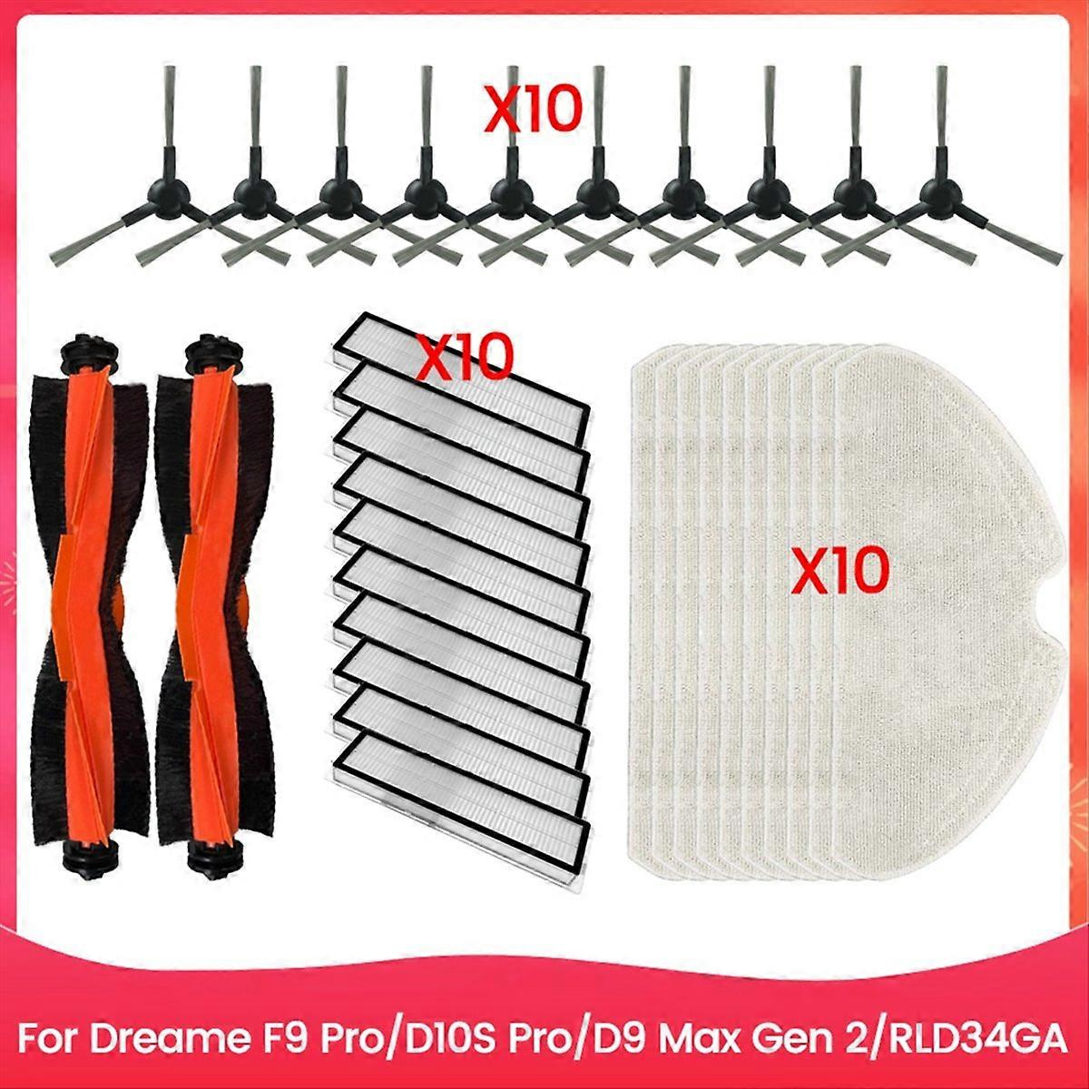 Für Dreame F9 Pro/d10s Pro/d9 Max Gen 2/rld34ga Hauptseitenbürste Reinigungstuch Hepa-filter Effiziente Reinigung