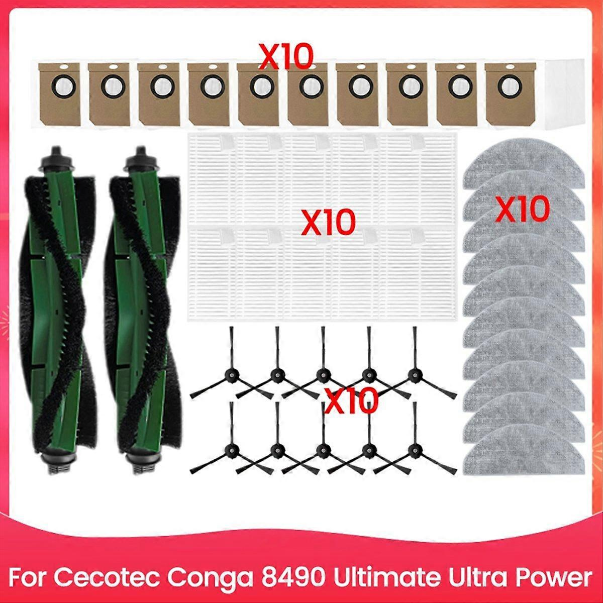 Ersatzteile Für Cecotec Conga 8490 Ultimate Ultra Power: Hauptbürste, Hepa-filter Und Reinigungstuch.