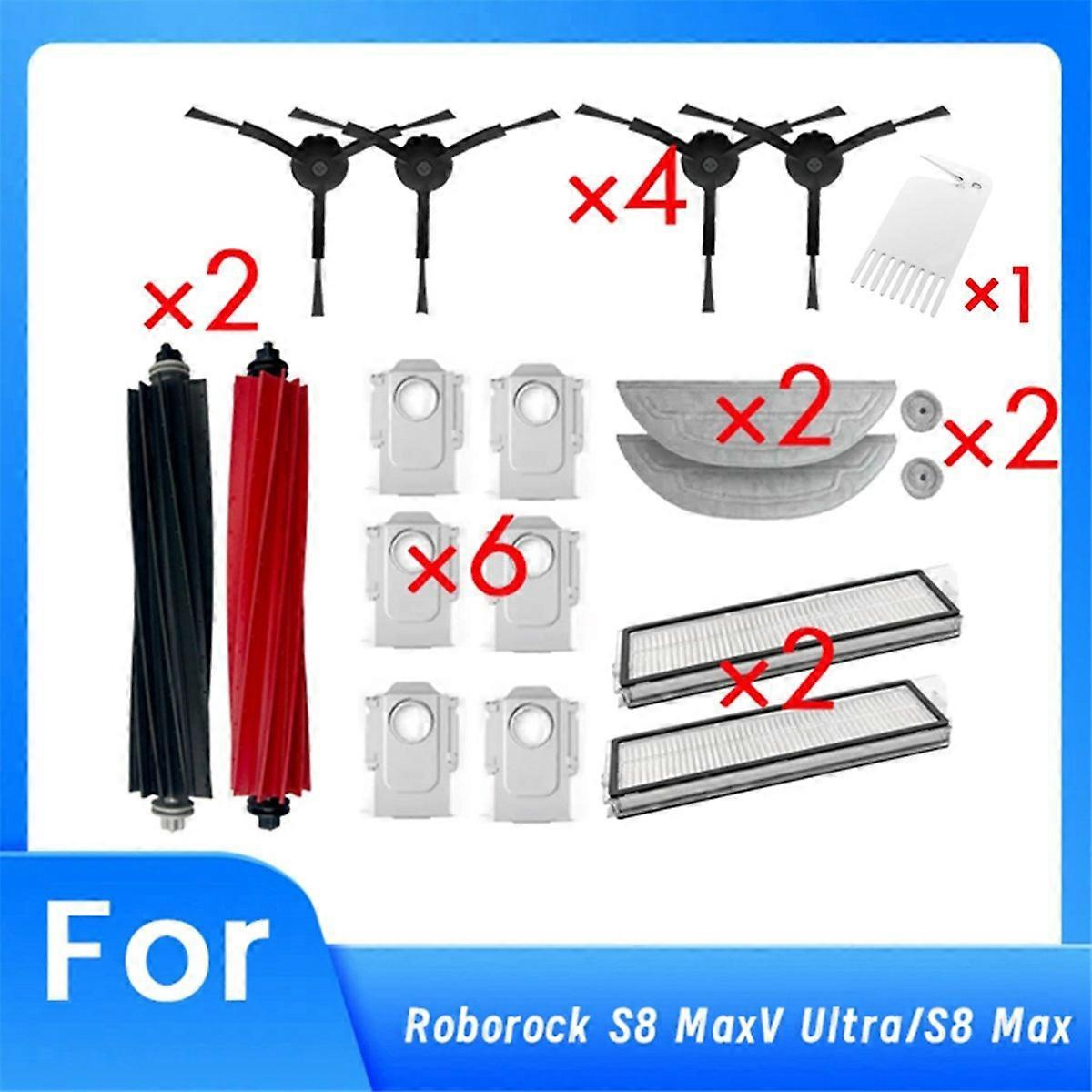 19 Ersatzteile Für Den Roborock S8 Maxv Ultra/s8 Max Saugroboter: Hauptseitenbürste.