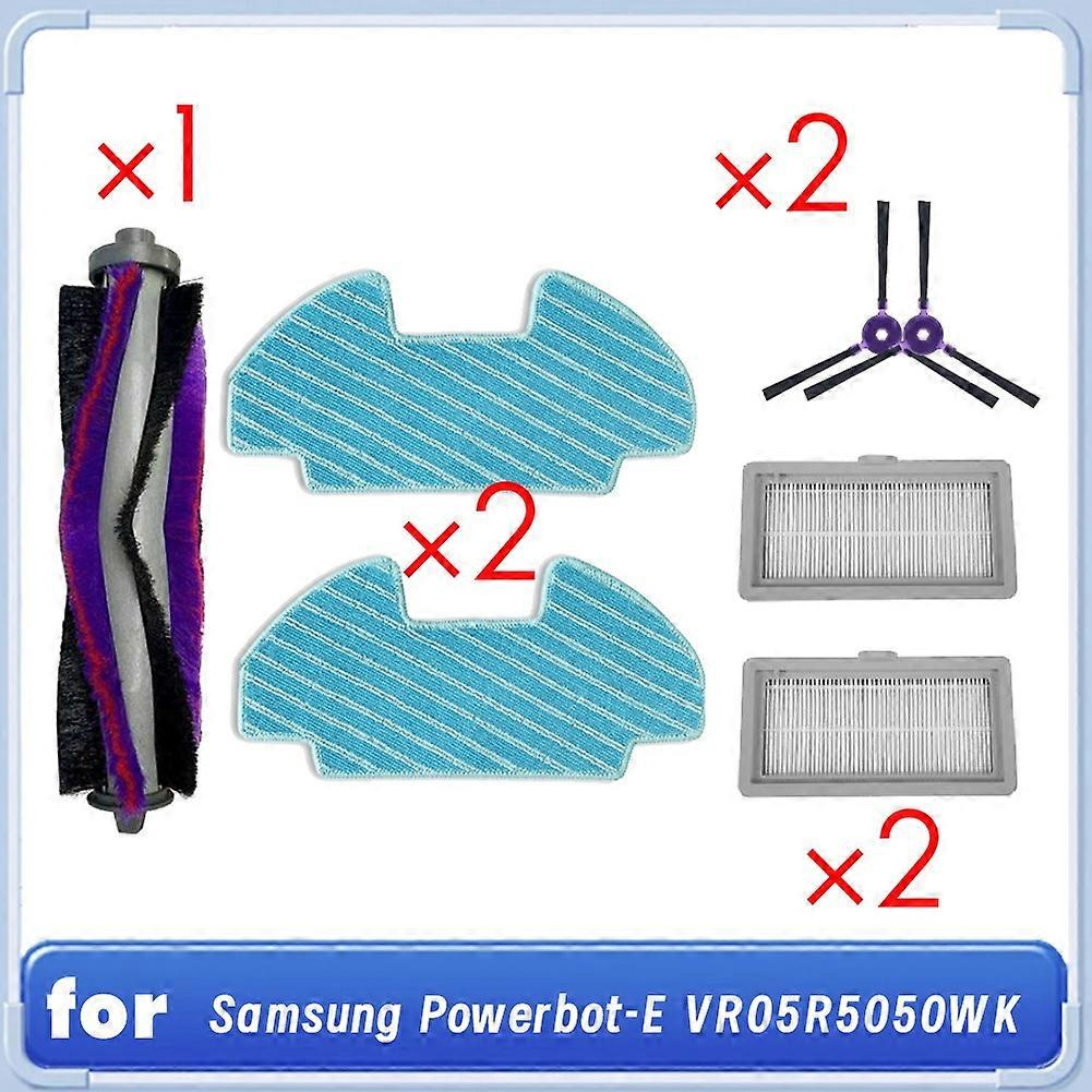 Set Mit 7 Teilen Für Den Samsung Powerbot-e Vr05r5050wk Saugroboter Mit Automatischer Entleerung: Seitenbürste, Hepa-filter Und Reinigungstuch.