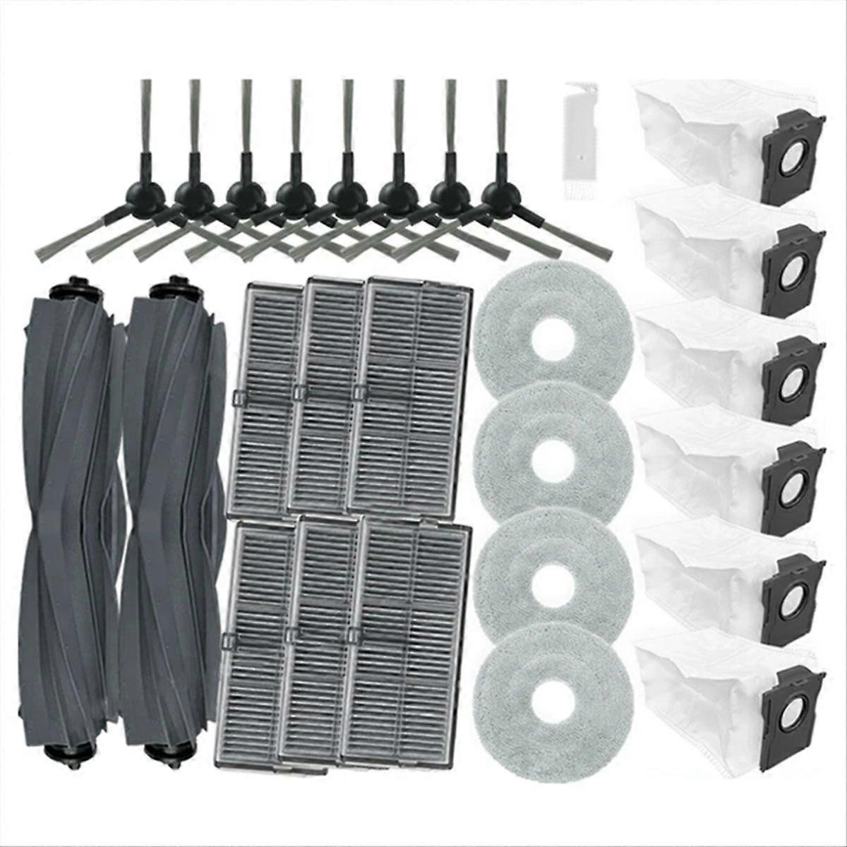 Ersatzteile Für Den Dreame Mova E30 Ultra Staubsauger: Hauptbürste, Hepa-filter, Reinigungstuch, Staubbeutel.
