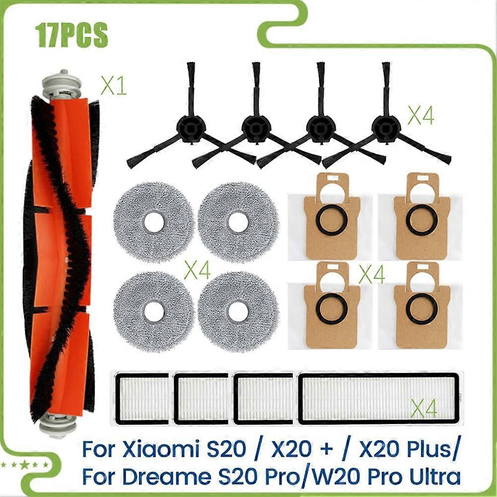 Hauptseitenbürste, Hepa-filter, Reinigungstuch Und Staubbeutel Für Xiaomi S20 / X20+ / X20 Plus / Dream S20 Pro / W20 Pro Ultra