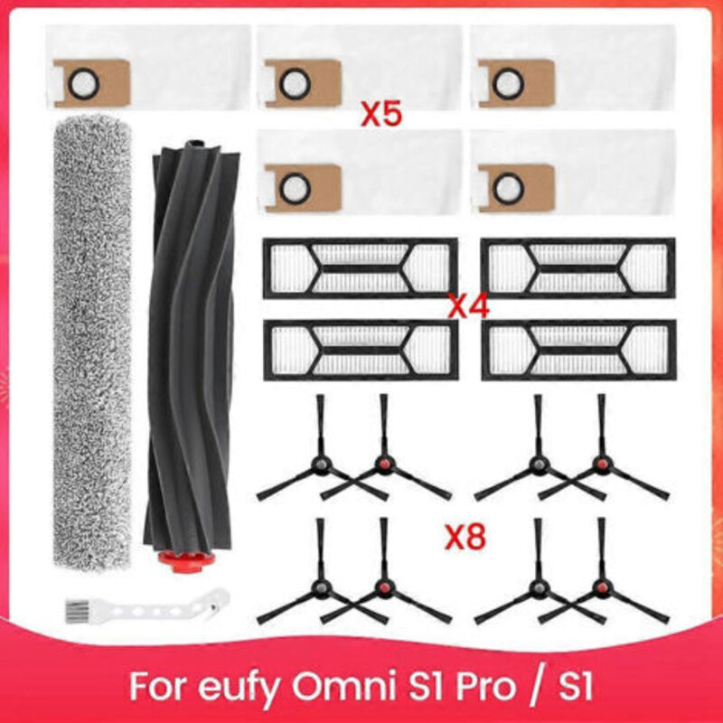 Ersatzteile Und Zubehör Für Den Eufy Omni S1 Pro / S1 Saugroboter: Hauptbürste, Hepa-filter, Reinigungstuch, Ersatzstaubbeutel