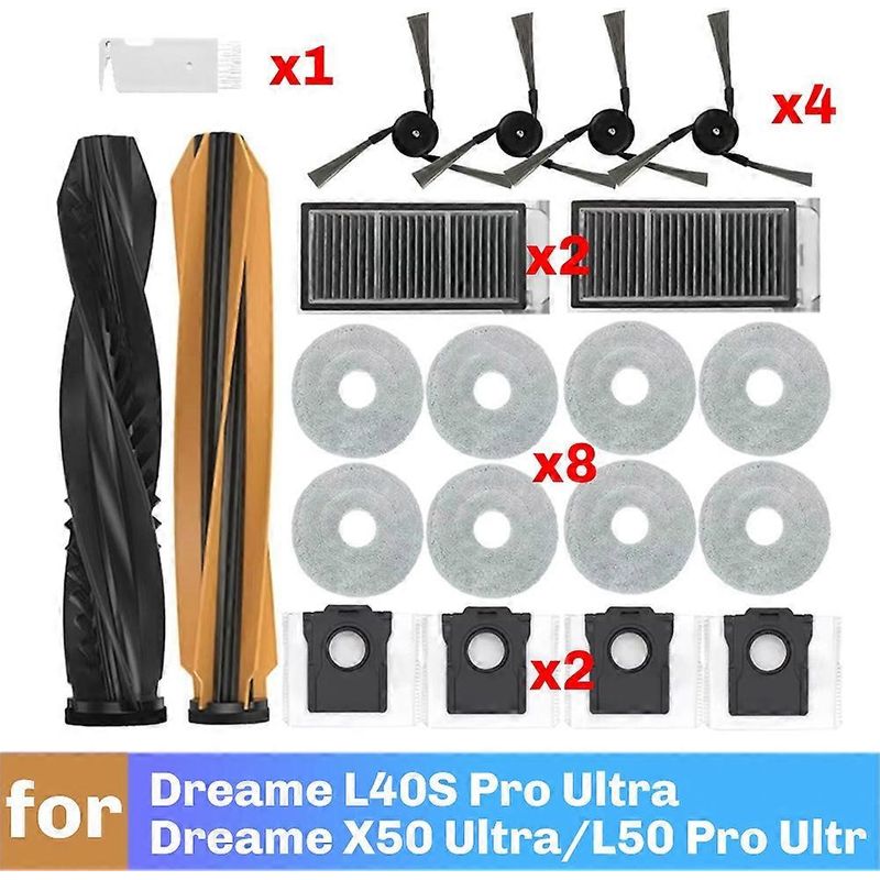 Ersatzteile Für Dreame X50 Ultra/l50 Pro Ultra/dreame L40s Pro Ultra: Hauptbürste, Filter, Reinigungstuch, Staubbeutel Und Zubehör