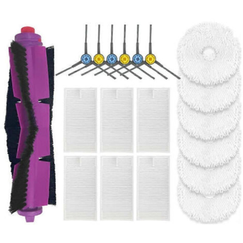 19-teiliges Set Für Den Midea V12 Saugroboter: Ersatzteile, Zubehör, Hauptwalze, Seitenbürste, Hepa-filter Und Reinigungstuch.