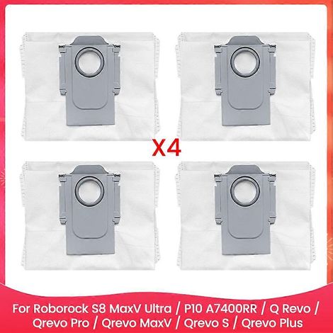 4er-pack Staubbeutel Für Roborock S8 Maxv Ultra/p10 A7400rr/q Revo/qrevo Pro/qrevo Maxv/qrevo S/qrevo Plus - Ersatzteile