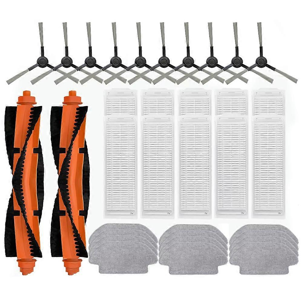 34-teiliges Zubehörset Für Den Xiaomi T12 / S12 / S10 B106gl Saugroboter: Hauptbürste, Filter Und Tuch.