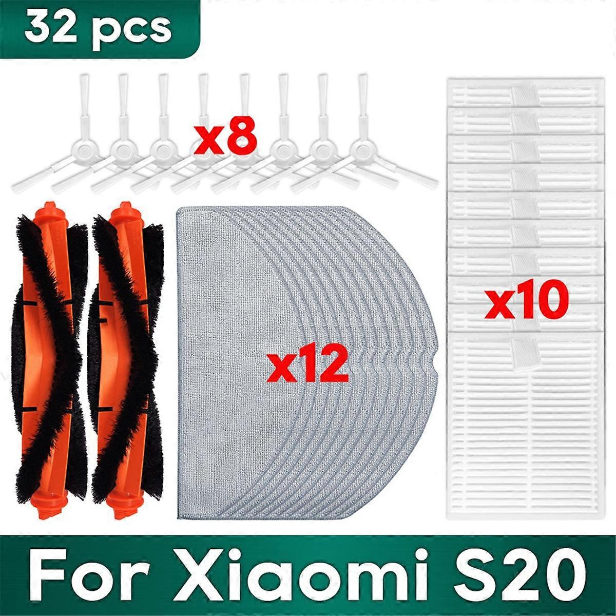 Zubehör Für Xiaomi S20 / D106: Hepa-filter, Hauptwalze, Reinigungsbürste, Ersatzreinigungstuch