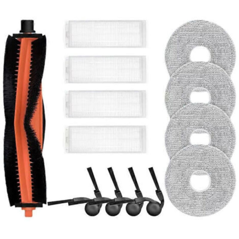 Ersatzteile Und Zubehör Für Den Xiaomi S40 Pro / Ov71gl Saugroboter: Hauptseitenbürste, Hepa-filter Und Reinigungstuch.
