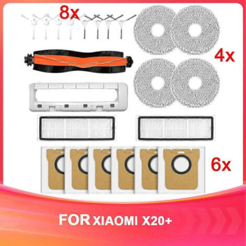 Zubehör Für Den Xiaomi X20+ Saugroboter: Hauptseitenbürste, Hepa-filter, Reinigungstuch, Staubbeutel (ersatzteile).