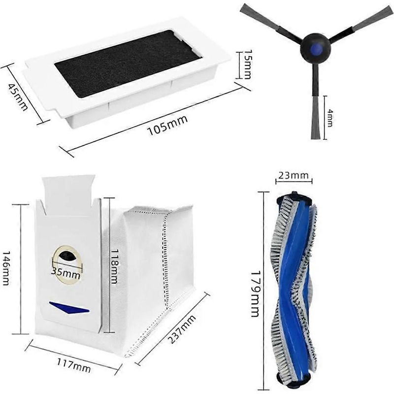 Zubehör Für Den Saugroboter T30 Omni / T30 Pro Omni: Seitenbürste, Hepa-filter Und Reinigungstuch