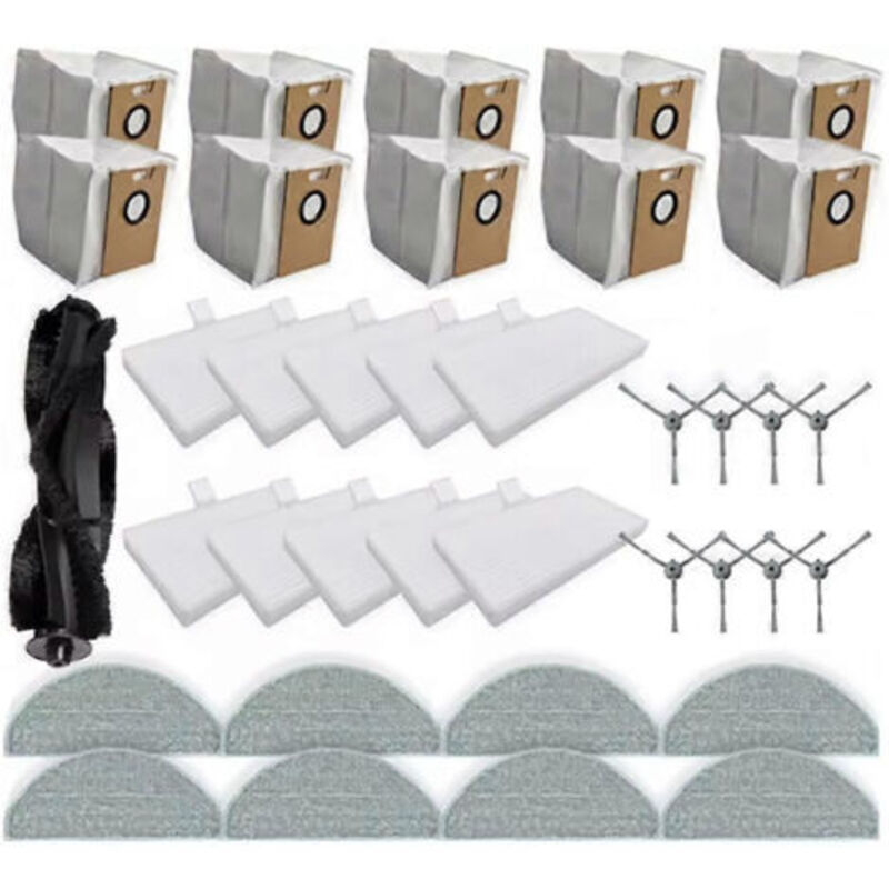 37 Ersatzteile Für Lydsto R1 Edge / R1d Edge, Miwhole M9 Lite Und Roidmi Eve Rook Staubsauger: Bürste, Tuch, Filter Und Staubbeutel.