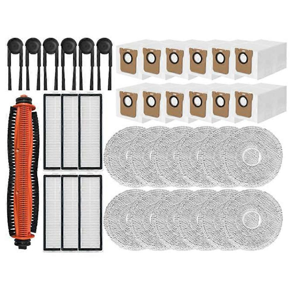 37-teiliges Set Für Den Xiaomi Mijia M40s Ov31cn Staubsauger: Verwicklungsfreie Rotationsbürste, Hepa-filter, Reinigungstuch Und Staubbeutel.
