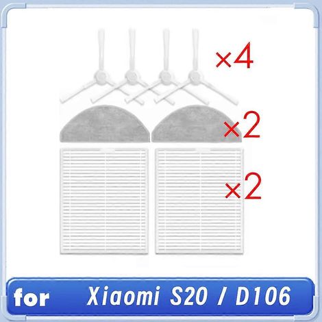 8-teiliges Reinigungsset Für Den Xiaomi S20 / D106 Saugroboter: Reinigungszubehör, Hauptbürste, Tuch Und Filter.