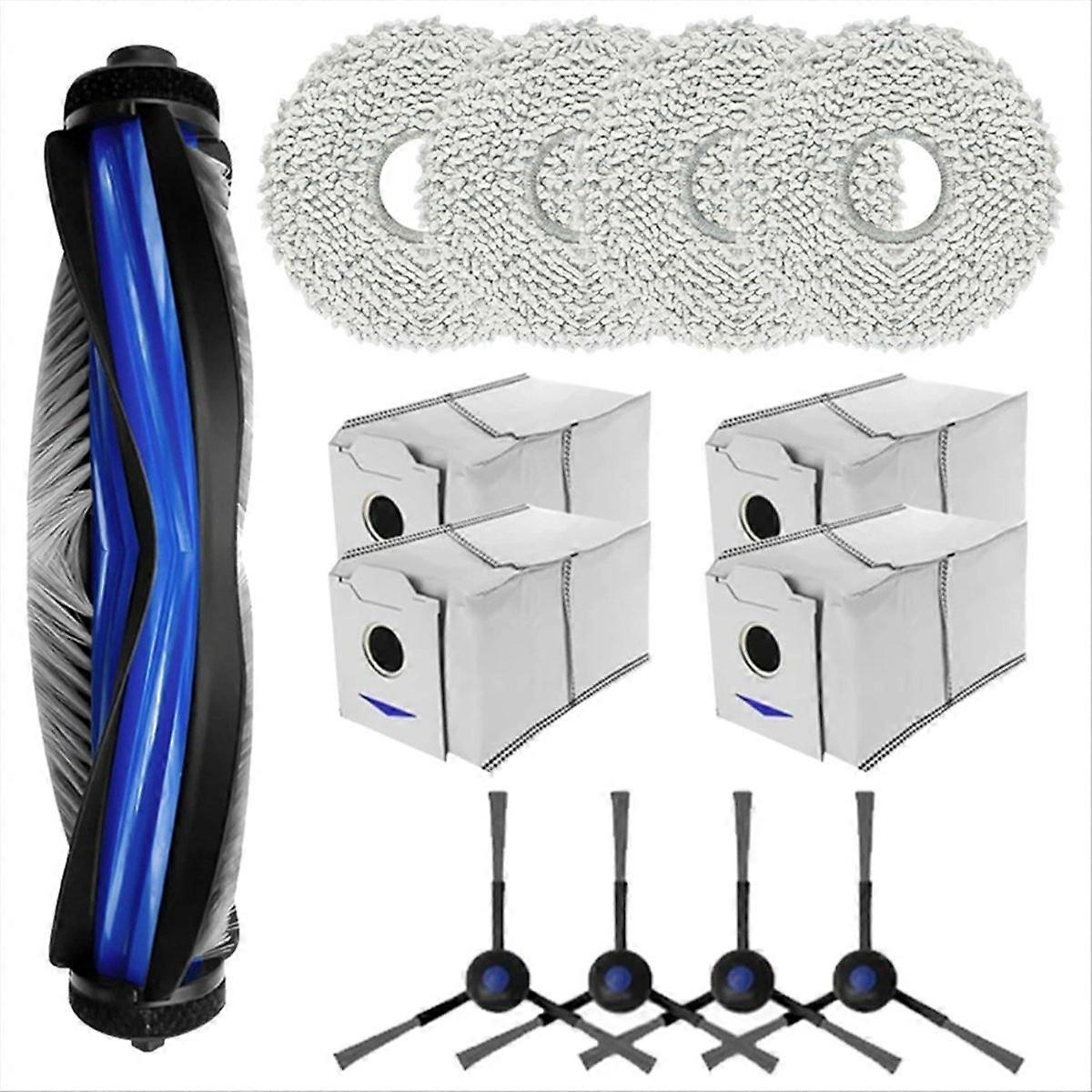 Für Ecovacs Deebot N30, N30 Pro Omni Saugroboter: Hauptseitenbürste, Reinigungstuch, Ersatzstaubbeutel