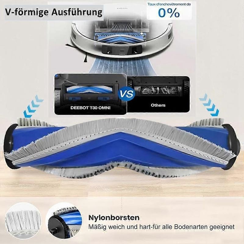 Für Den Ecovacs Deebot T30s / T30s Pro Saugroboter: Seitenbürste, Hepa-filter, Reinigungstuch Und Staubbeutel