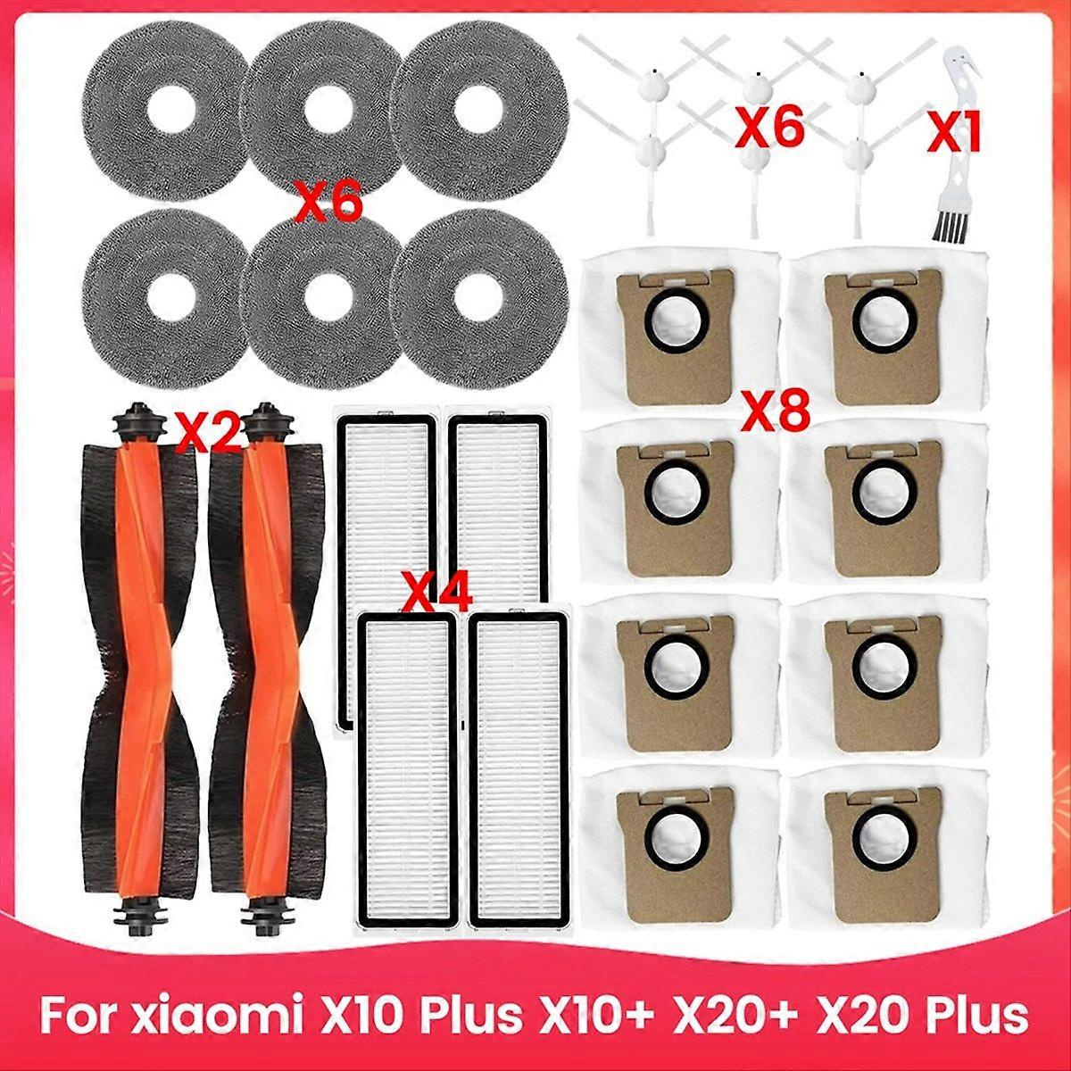 Hauptseitenbürsten, Hepa-filter Und Reinigungstuch Für Die Xiaomi X10 Plus, X10+, X20+ Und X20 Plus Saugroboter: Seitenbürsten, Hepa-filter Und Staubreinigungstuch.
