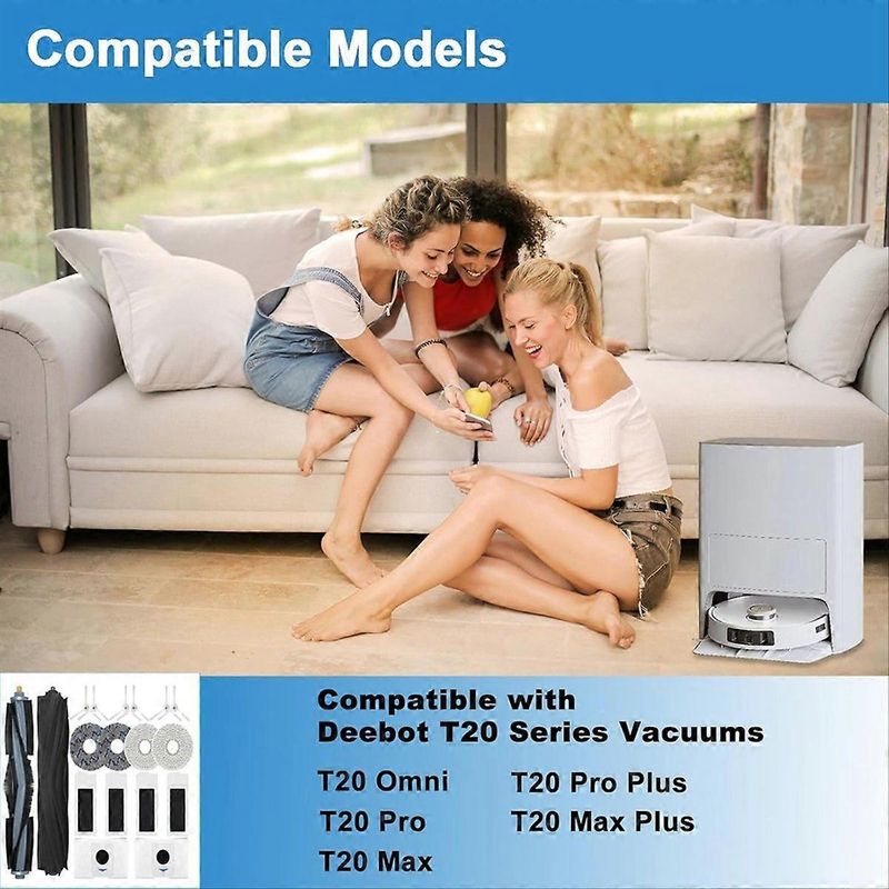 Ersatzteilsets Für Den Ecovacs Deebot T20 Omni Staubsauger: Hauptseitenbürste, Hepa-filter, Reinigungstuch Usw.
