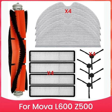 Ersatzteile Für Den Saugroboter Mova L600 Z500: Hauptseitenbürste, Hepa-filter Und Reinigungstuch