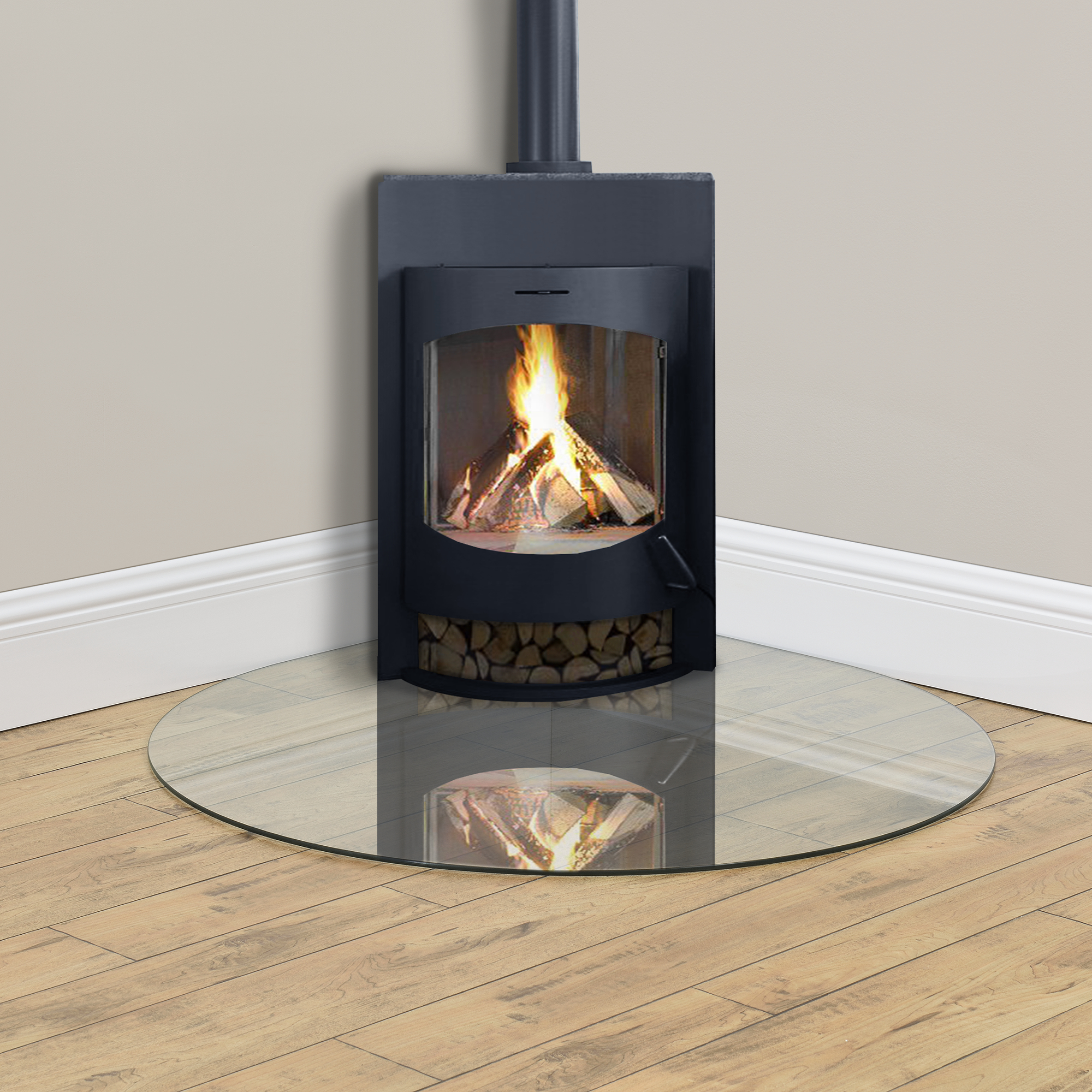 Glasplatte Glasgow Tropfenform Ø 90 Cm Neu.haus