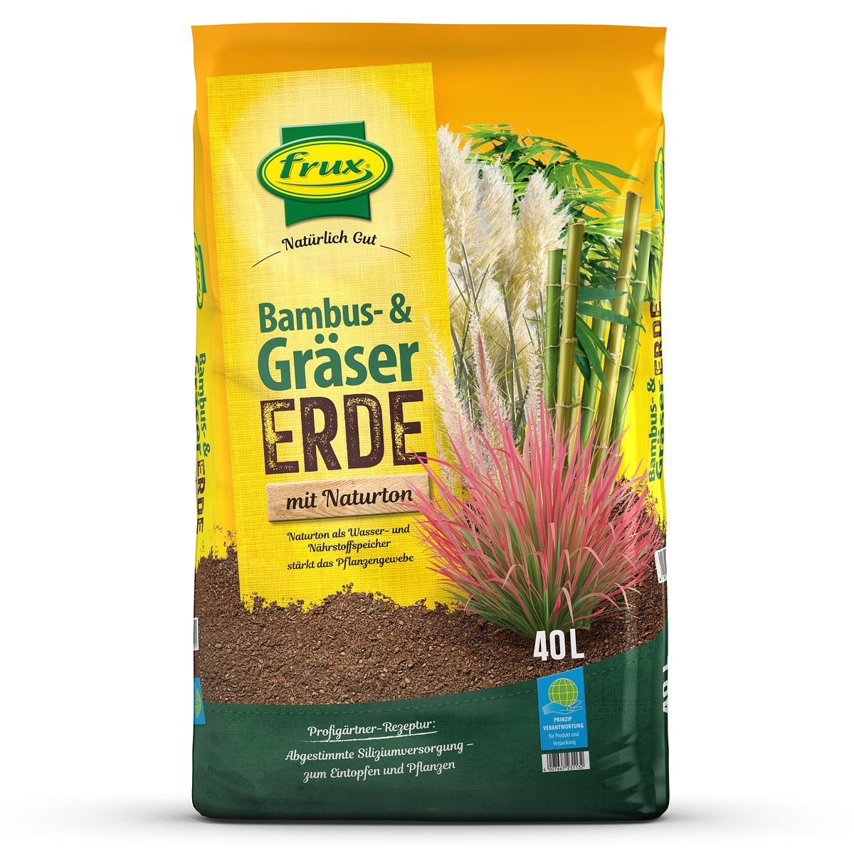 Frux® Bambus & Gräsererde Mit Extra Silizium - 40 Liter