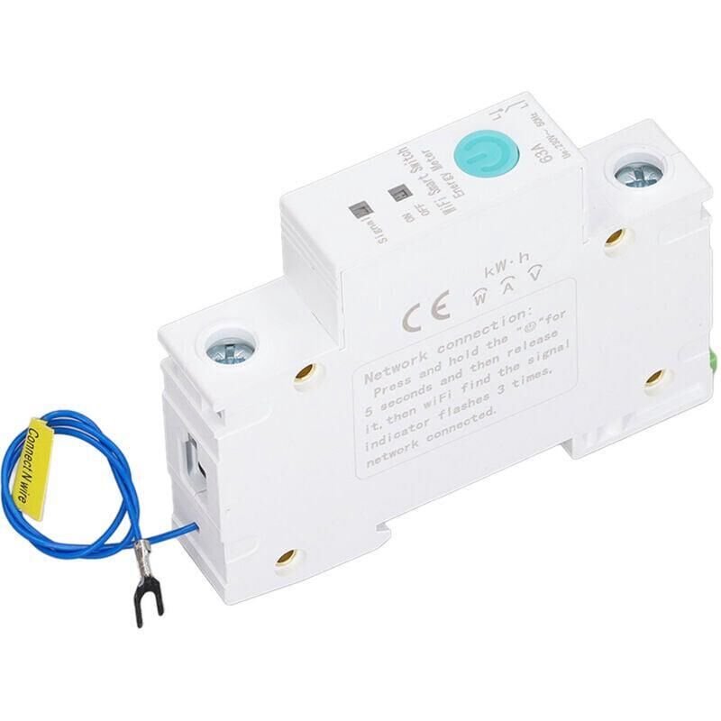 [niemals Verwendet] Intelligenter Wlan-leistungsschalter, Energiezählerschalter, Din-schiene Für Ewelink-anwendung, Drahtlose Steuerung Ac230v 1p 63a