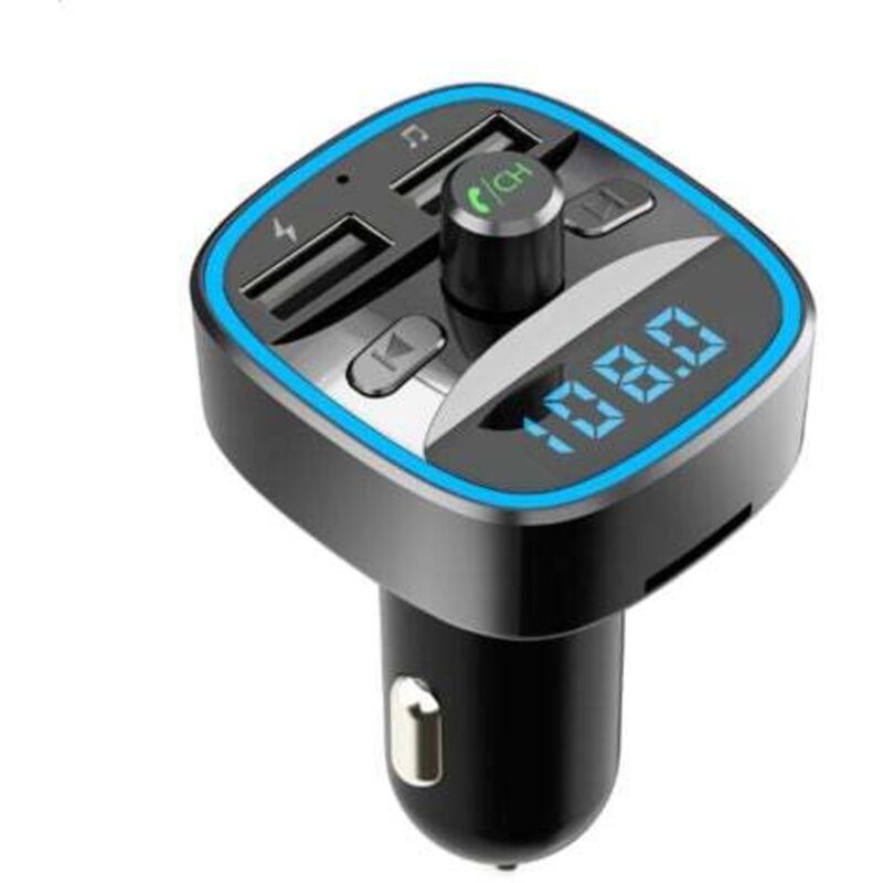 [niemals Verwendet] Zwei Usb-anschlüsse (5 V/2,4 A & 1 A), Kabelloses Mp3-musik-autoladegerät, Unterstützt Tf-karte/usb-stick, Bluetooth-auto, Bluetooth 5.0 Fm-transmitter, Radioadapter, Freisprechein
