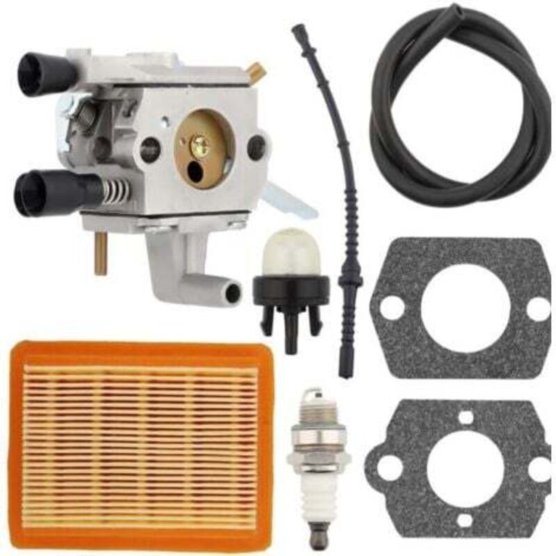 [niemals Verwendet] Vergaser-reparatursatz Für Freischneider Fs120, Fs200, Fs250, Fs300, Fs350, Fr350, Fr450 Und Fr480 Mit Dichtung, Zündkerze Und Luftfilter