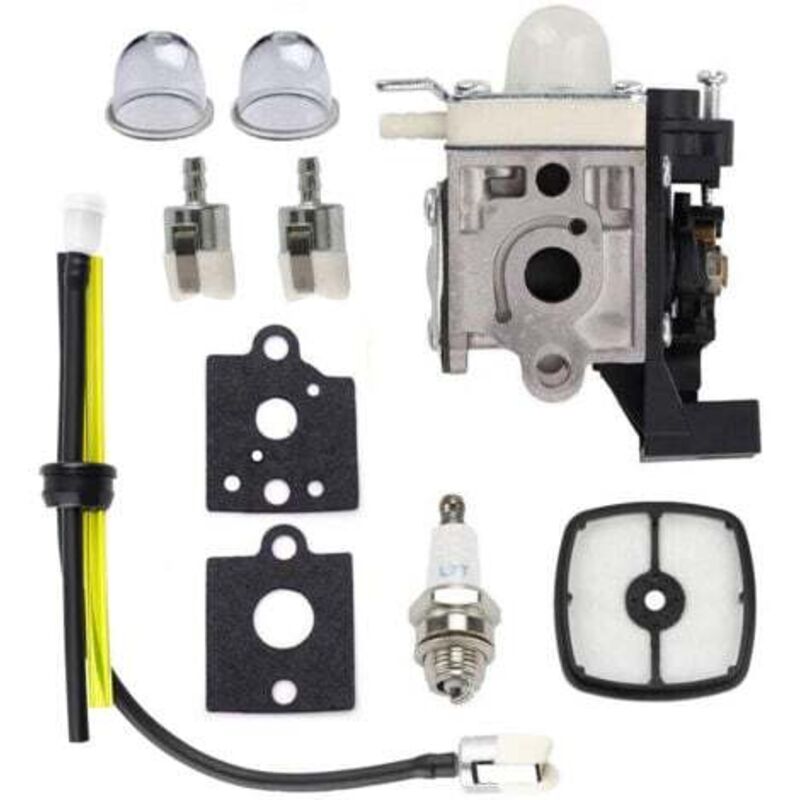 [niemals Verwendet] 10-teiliger Vergaser-reparatursatz Für Echo Srm-2320t Freischneider, 21,2 Cm³, Inklusive Luftfilter, Zündkerzen, Kraftstoffleitung Und Dichtung.