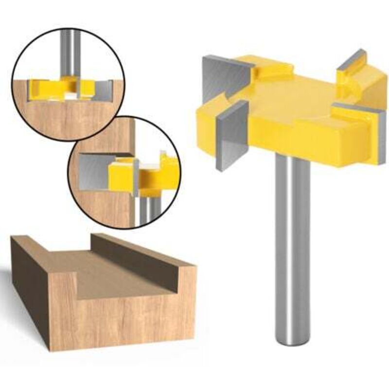 [niemals Verwendet] 8-mm-schaftfräser, Abflachfräser, Plattenfräser, Holzfräser, T-förmiger Fräser Für Die Oberflächenbearbeitung Von Holz