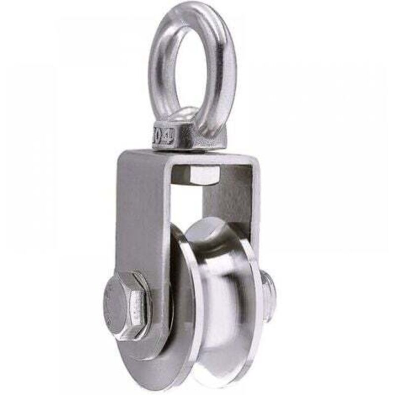 [niemals Verwendet] 500 Kg Heberolle Mit 2 Lagern, Seilrolle, 48 Mm Rolle, 201 Hebering, 48 Rad, U-nut