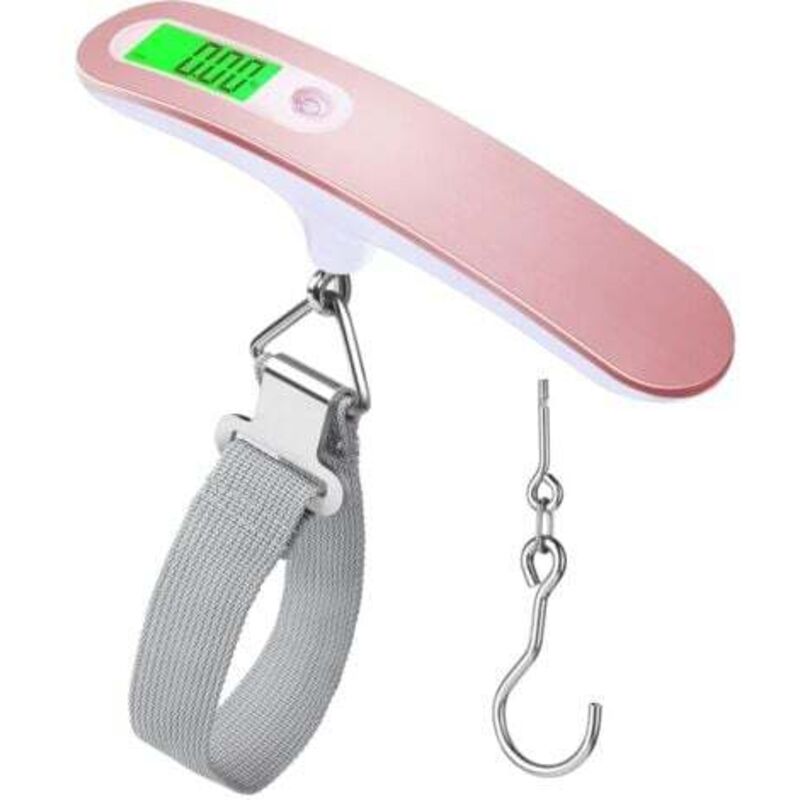 [niemals Verwendet] (pinke) Gepäckwaage, Hochpräzise Gepäckwaage, Tragbare Kofferwaage, Elektronische Digitale Taschenwaage, 50 Kg, Digitale Reisewaage Zum Aufhängen Mit Haken