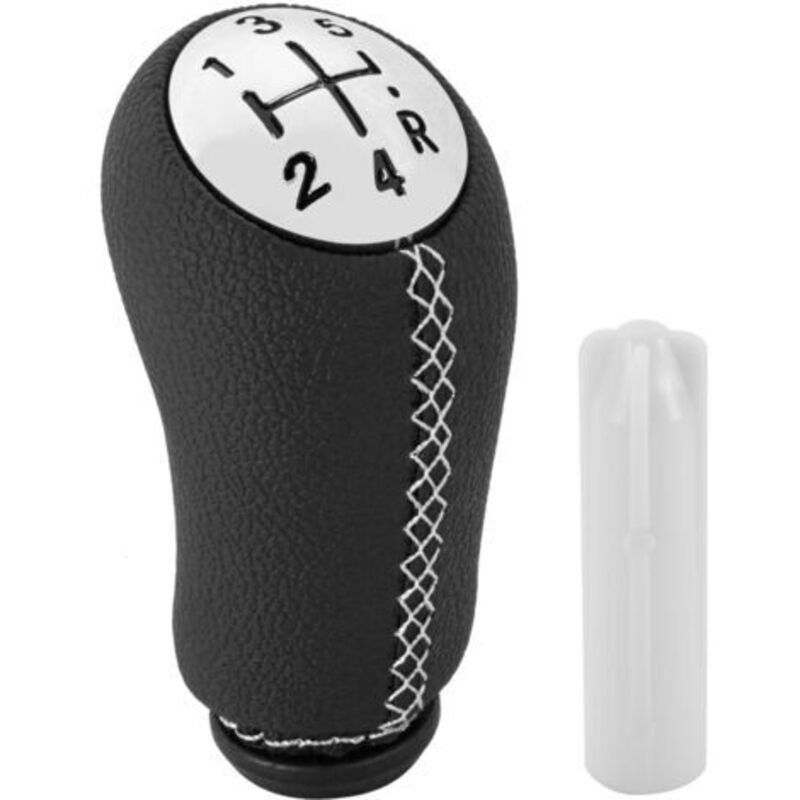 [niemals Verwendet] 5-gang-schaltknauf Aus Leder, Kompatibel Mit Renault Clio Iii 2005-2009 (weiß)