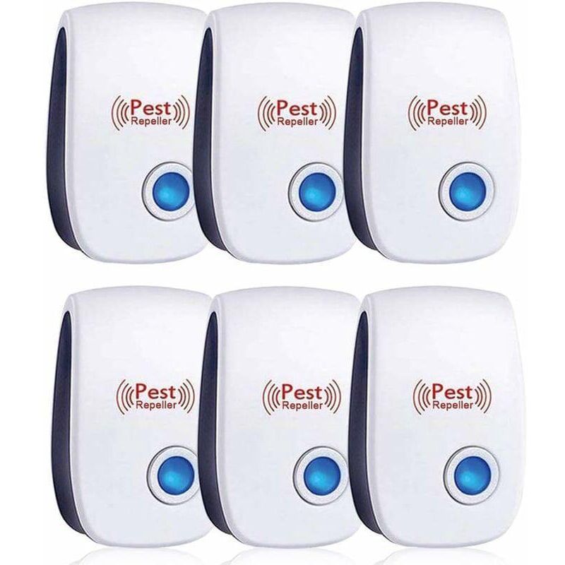 [niemals Verwendet] 6er-pack Ultraschall-abwehrgeräte, Ultraschall-mäuseabwehrgerät, Ultraschall-mäuse- Und Rattenabwehrgerät, Wirksam Gegen Mäuse, Ratten, Fliegen, Mücken, Schadinsekten, Spinnen, Kak