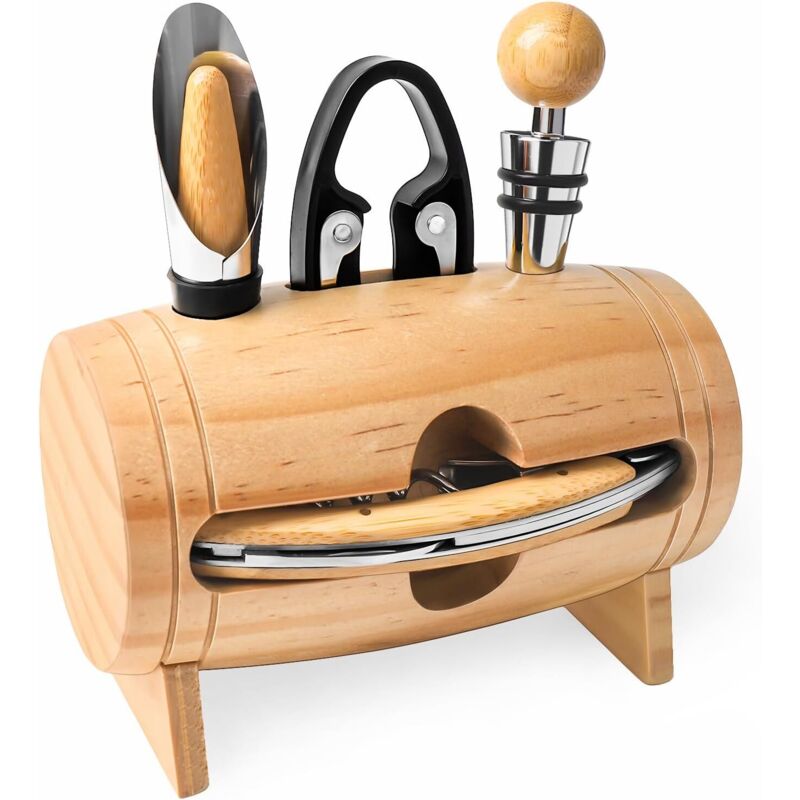 [niemals Verwendet] Weinkorkenzieher In Fassform, Korkenzieher-set, Weinaccessoire-geschenkset, Sommelier-sets Mit Flaschenöffner