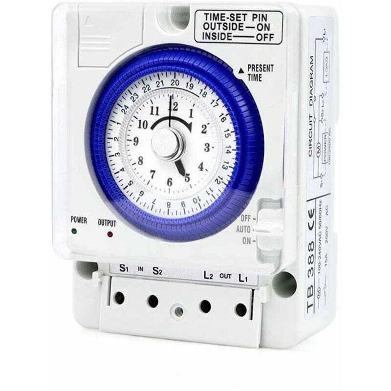 [niemals Verwendet] Tb388tb35n Mechanischer Timer (mit Batterie) Manueller/automatischer Industrie-timer Mit 20-a-quarzmotor, Diy-wochenbeleuchtungssteuerung, Elektrische Geräte