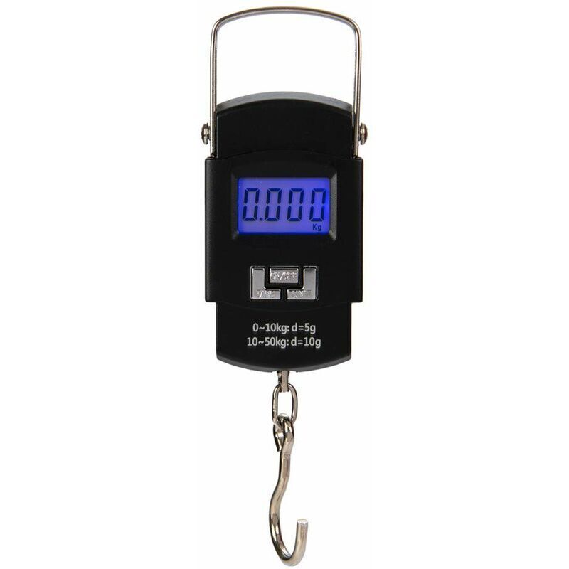 [niemals Verwendet] Gepäckwaage Bis 50 Kg, Tragbare Digitale Angelwaage, Gepäckwaage Zum Angeln, Kofferwiegen, Reisen, Heimgebrauch Usw.