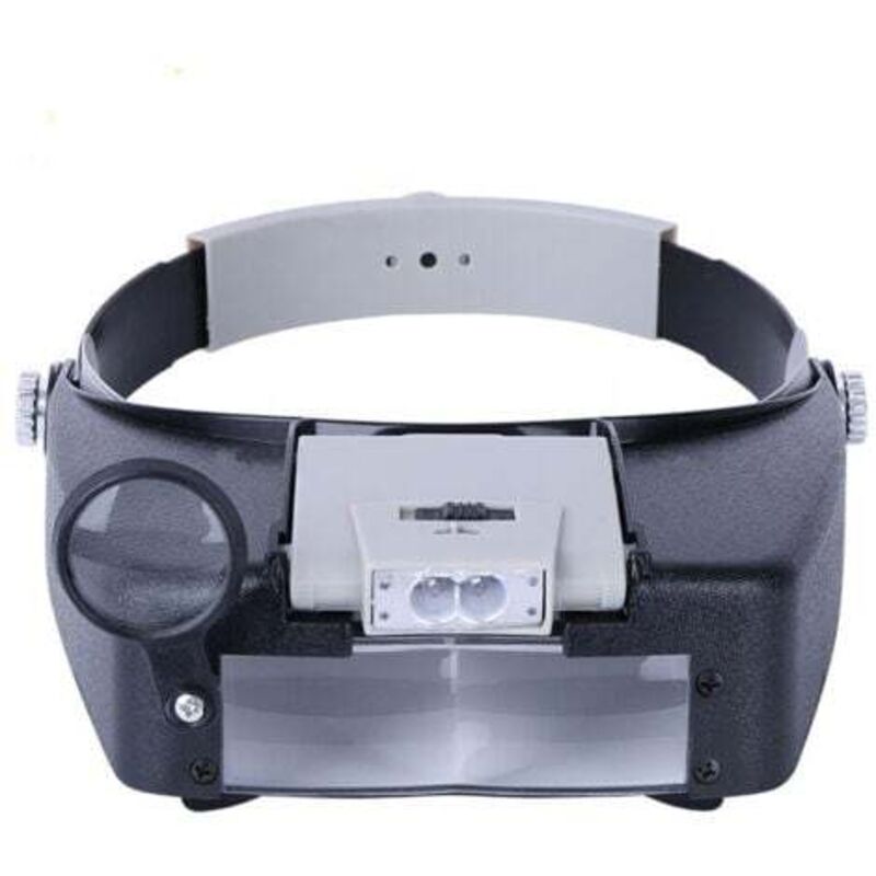 [niemals Verwendet] Freihändiges Vergrößerungsstirnband Für Uhrmacher Mit Licht, Vergrößerungskopfhörer Mit Led-licht, Für Uhrmacher, Juweliere, Leser