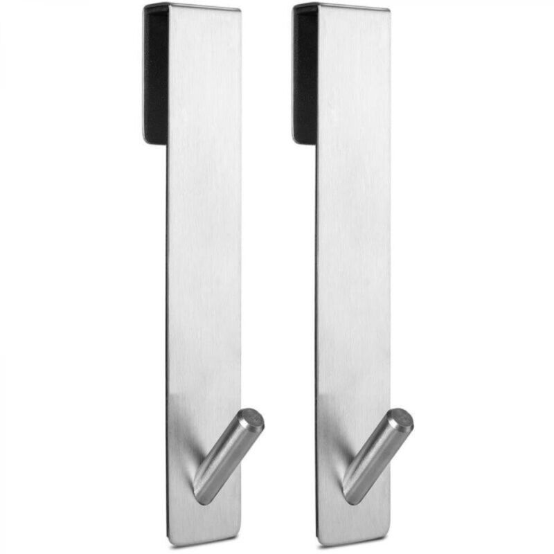 [niemals Verwendet] Verlängerte Türhaken (18 Cm) Für Rahmenlose Glasduschtüren, Handtuchhaken, 2er-set, Silber