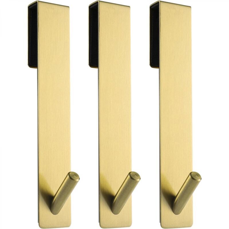 [niemals Verwendet] Verlängerte (18 Cm) Türhaken Für Rahmenlose Glasduschtüren, Handtuchhaken, 3er-set, Gold