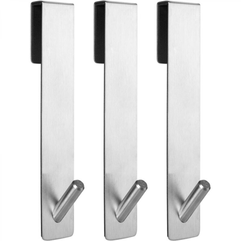 [niemals Verwendet] Verlängerte Türhaken (18 Cm) Für Rahmenlose Glasduschtüren, Handtuchhaken, 3er-set, Silber